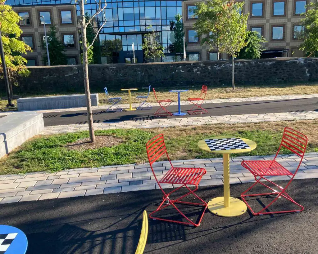 smith playground Allston picnic tables