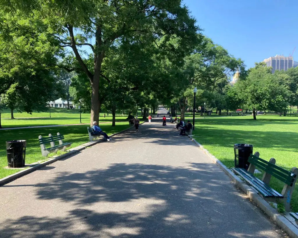 Boston Common walking