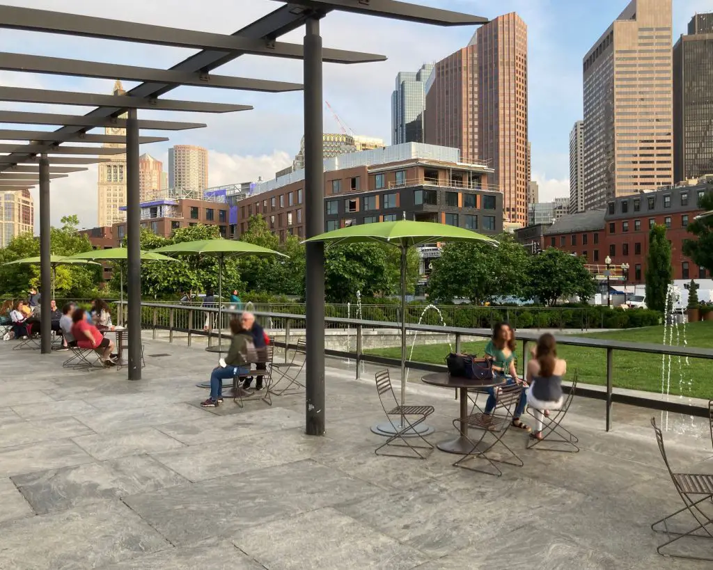 rose kennedy greenway picnic tables