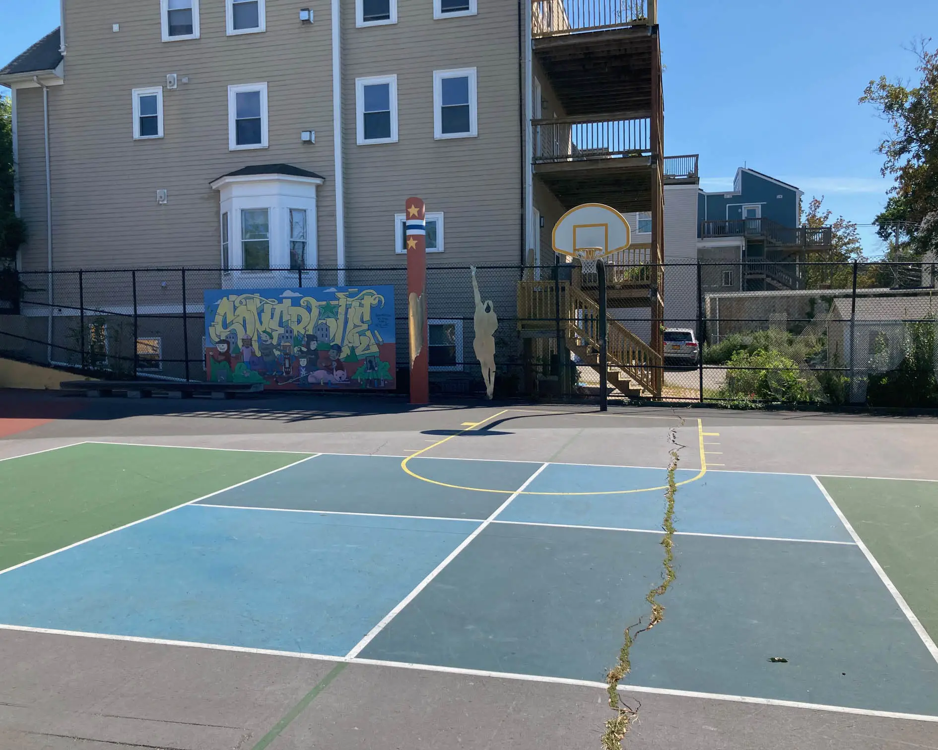Morse Kelley Playground Somerville basketball courts