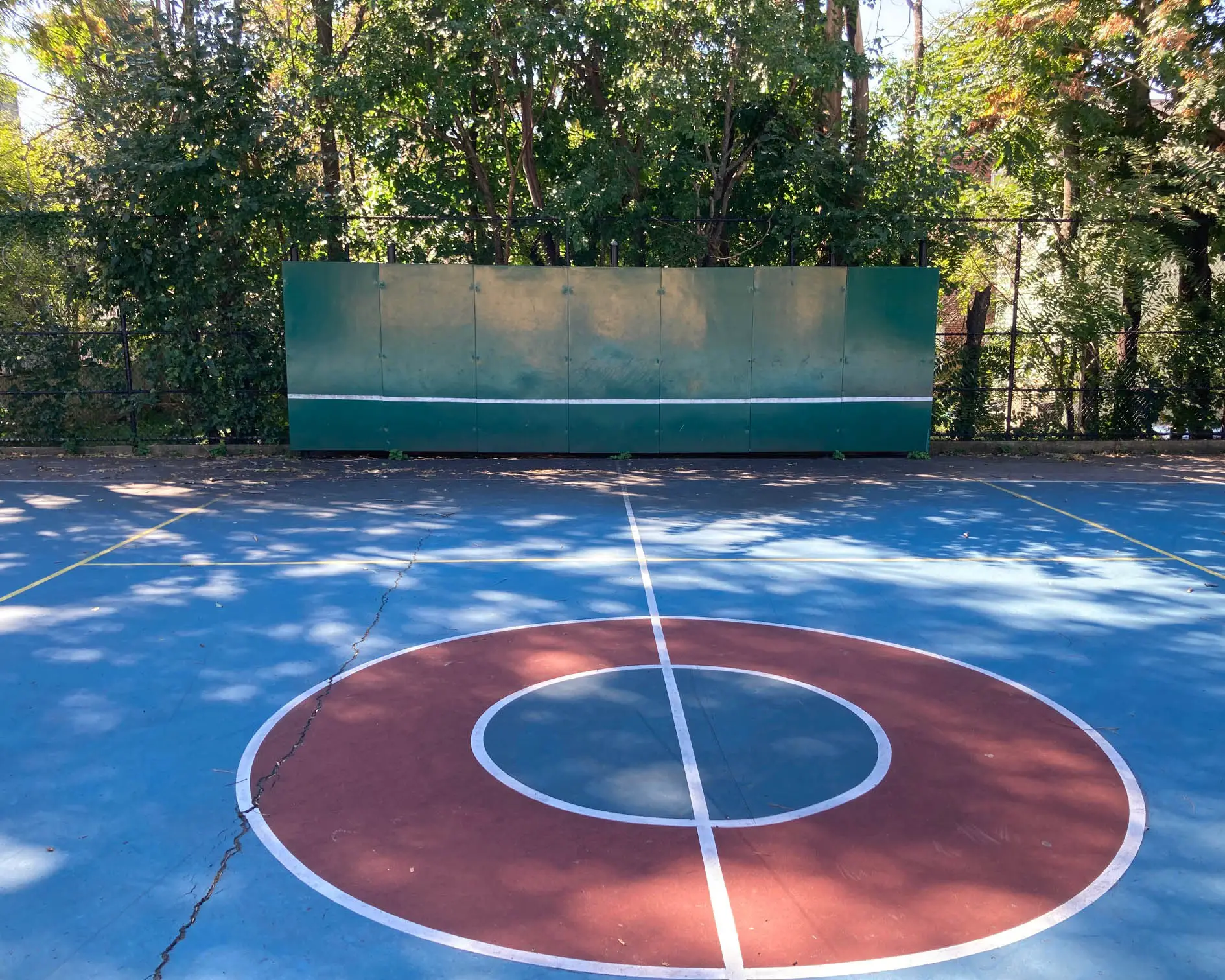 Morse Kelley Playground Somerville tennis practice wall