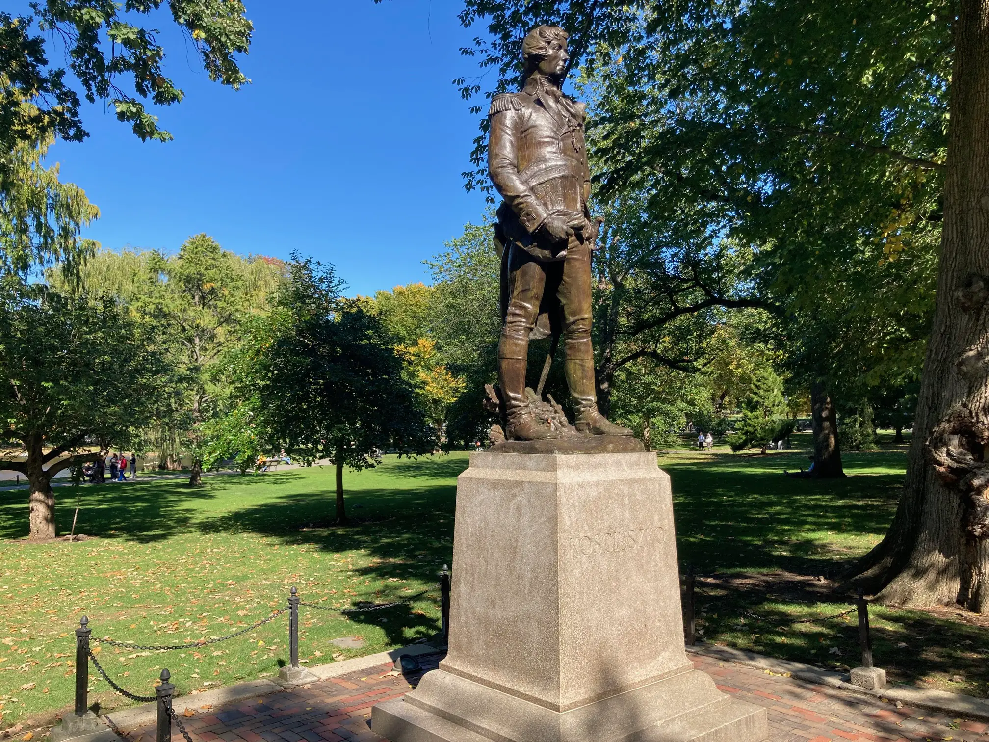 boston public garden tadeusz kosciuszko statue